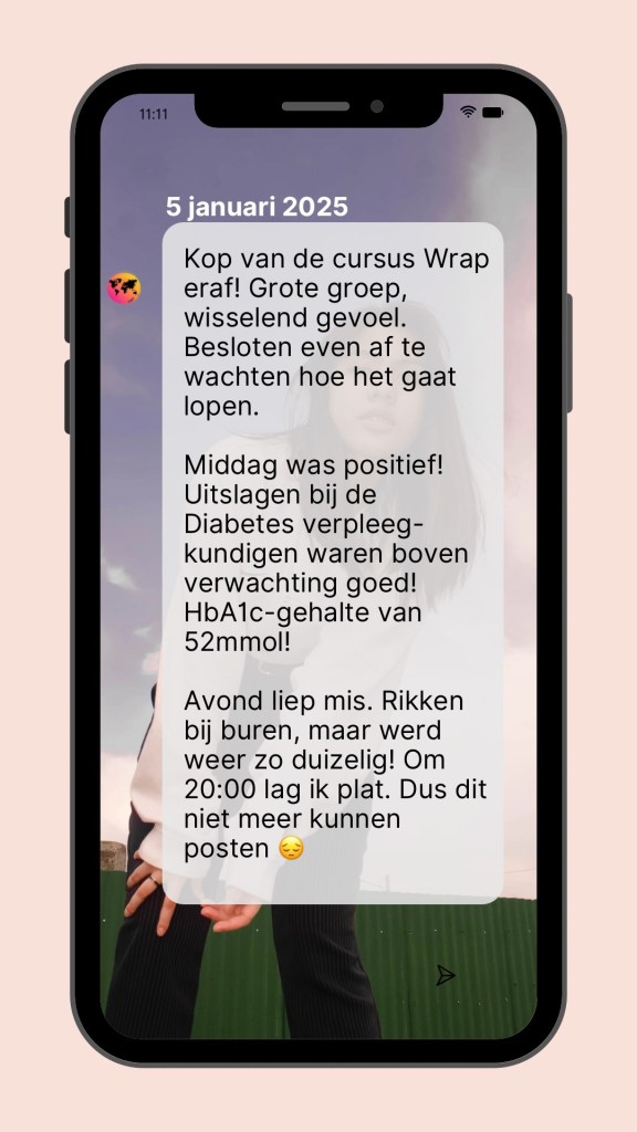 Dag met ups en downs: wrap, diabetes en&nbsp;duizeligheid!